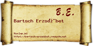 Bartsch Erzsébet névjegykártya